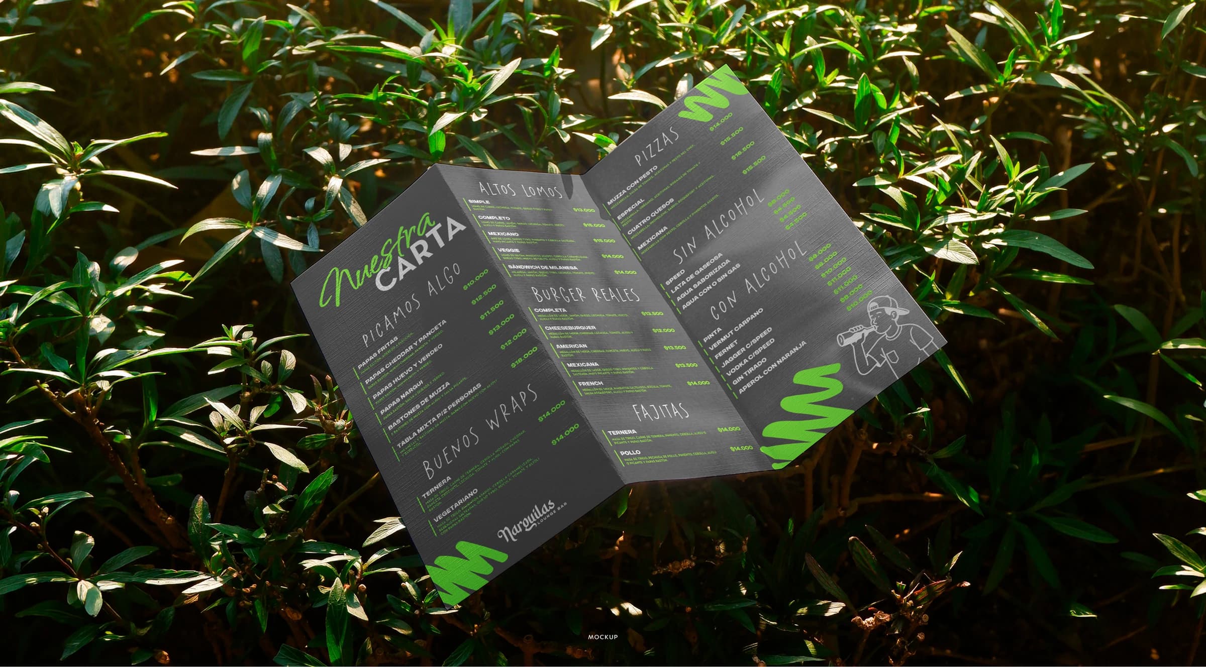Narguiles Lounge Bar — Rebranding — carta